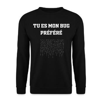 Tu es mon Bug Préféré - Sweat-shirt Unisexe - noir - Devant - Alina (178cm) & Michal (187cm)