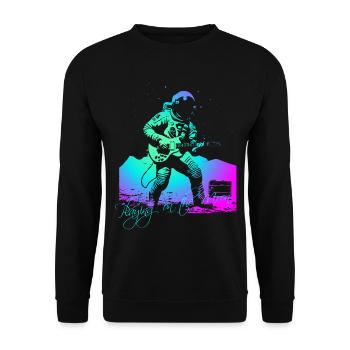 Playing On The Moon - Unisex Pullover - Schwarz - Vorne - Alina (178cm) & Michal (187cm)