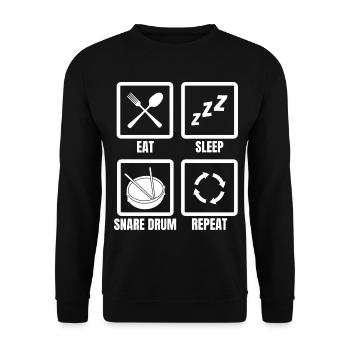 Drummer Schedule - Unisex Sweatshirt - black - Front - Alina (178cm) & Michal (187cm)