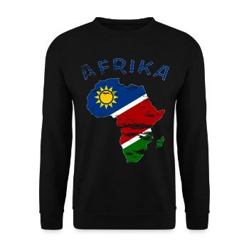 Namibia Map of Africa used - Unisex Sweatshirt - black - Front - Alina (178cm) & Michal (187cm)