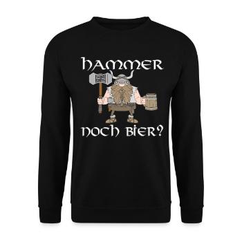 Hammer noch Bier - Unisex Pullover - Schwarz - Vorne - Alina (178cm) & Michal (187cm)