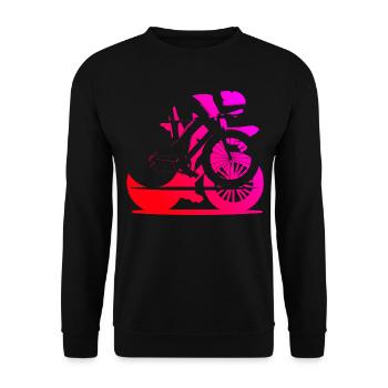 Women's Road Road Road Cyclists Road Bike Men - Unisex Sweatshirt - black - Front - Alina (178cm) & Michal (187cm)