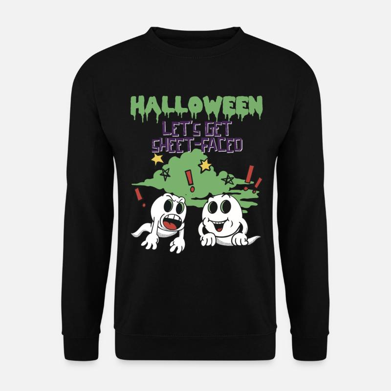 Halloween - Let's get Sheet-Faced - Unisex Pullover - Schwarz