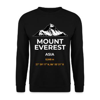 Mount Everest Hoodie T-Shirt Outdoor merch - Sweat-shirt Unisexe - noir - Devant - Alina (178cm) & Michal (187cm)