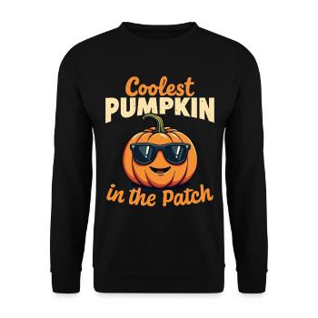 Coolest Pumpkin in the Patch - Unisex Sweatshirt - black - Front - Alina (178cm) & Michal (187cm)