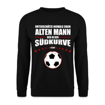 Vieil Homme - Cologne Courbe Sud | Design rétro vintage - Sweat-shirt Unisexe - noir - Devant - Alina (178cm) & Michal (187cm)