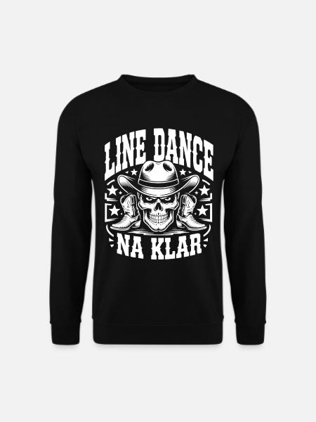 Line Dance Skull Cowboy - Unisex Sweatshirt - black