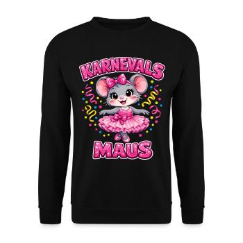 Carnival Mouse Carnival Confetti Gift - Unisex Sweatshirt - black - Front - Alina (178cm) & Michal (187cm)