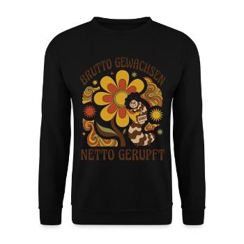 Gross growth Net plucked - Unisex Sweatshirt - black - Front - Alina (178cm) & Michal (187cm)