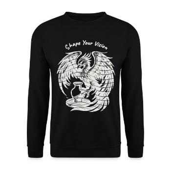 Phoenix Rising – Pure White - Unisex Sweatshirt - black - Front - Alina (178cm) & Michal (187cm)