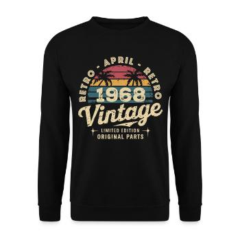 Avril 1968 - April 1968 - Sweat-shirt Unisexe - noir - Devant - Alina (178cm) & Michal (187cm)