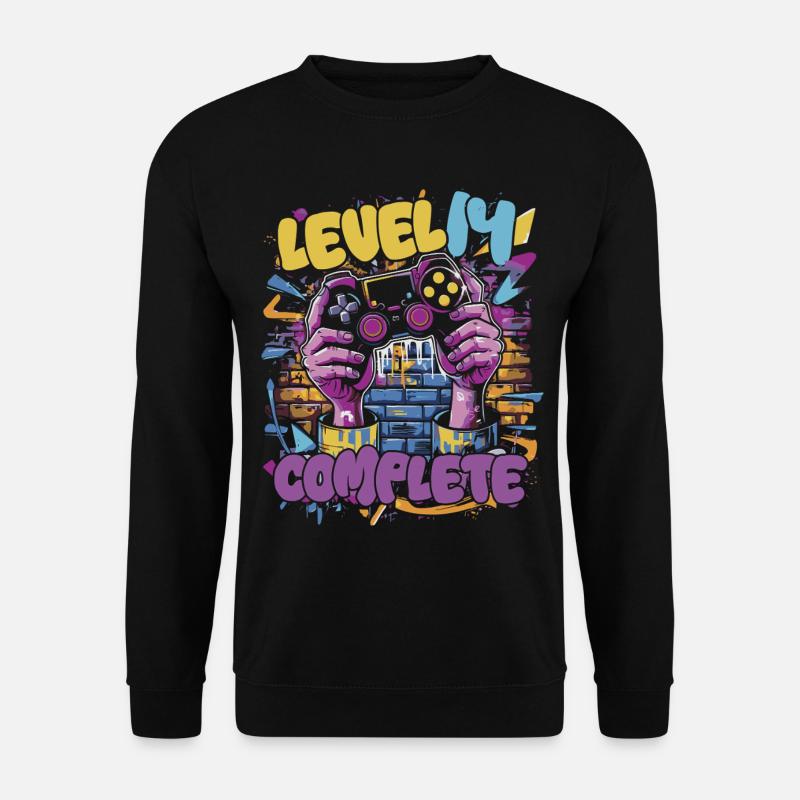 Level 14 Complete Gaming Graffiti - Unisex Sweatshirt - black