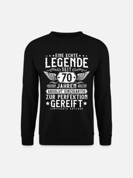 70 Jahre Legende - 70 Geburtstag Vintage Geschenk - Unisex Pullover - Schwarz