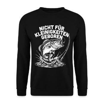 Raubfisch Angeln - Unisex Pullover - Schwarz - Vorne - Alina (178cm) & Michal (187cm)