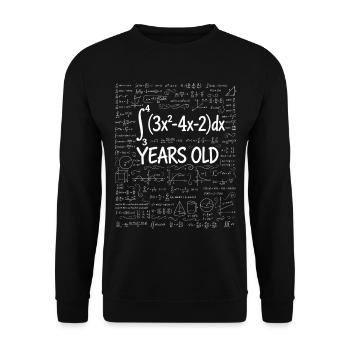 21st Birthday Calculus Math Geek Funny - Unisex Sweatshirt - black - Front - Alina (178cm) & Michal (187cm)