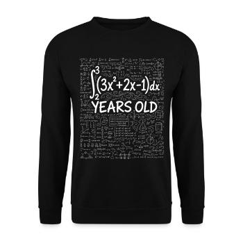 23rd Birthday Calculus Math Geek Funny - Unisex Sweatshirt - black - Front - Alina (178cm) & Michal (187cm)