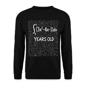 22nd Birthday Calculus Math Geek Funny - Unisex Sweatshirt - black - Front - Alina (178cm) & Michal (187cm)