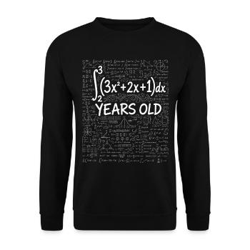25. Geburtstag Analysis Mathematik-Nerd Lustig - Unisex Pullover - Schwarz - Vorne - Alina (178cm) & Michal (187cm)