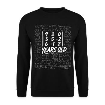 18. Jubiläum. Determinantenmatrix-Mathematik-Nerd lustig - Unisex Pullover - Schwarz - Vorne - Alina (178cm) & Michal (187cm)