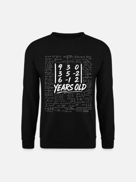 18. Jubiläum. Determinantenmatrix-Mathematik-Nerd lustig - Unisex Pullover - Schwarz