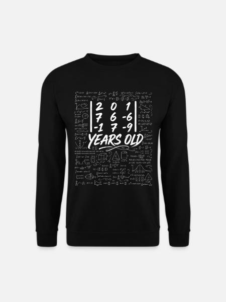 31. Jahr. Determinantenmatrix-Mathematik-Nerd lustig - Unisex Pullover - Schwarz
