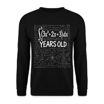 27e Anniversaire Calcul Intégral Math Geek Drôle - Sweat-shirt Unisexe - noir - Devant - Alina (178cm) & Michal (187cm)