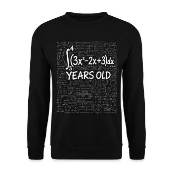 33. Geburtstag Analysis Mathe-Nerd Lustig - Unisex Pullover - Schwarz - Vorne - Alina (178cm) & Michal (187cm)