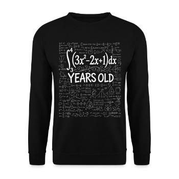 31. Geburtstag Analysis Integral Mathematik-Nerd Lustig - Unisex Pullover - Schwarz - Vorne - Alina (178cm) & Michal (187cm)