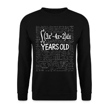36. Geburtstag Analysis Mathematik-Nerd Lustig - Unisex Pullover - Schwarz - Vorne - Alina (178cm) & Michal (187cm)