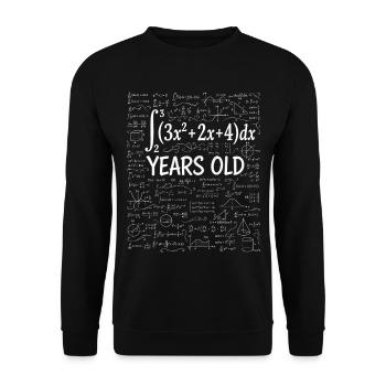 28. Geburtstag Analysis Mathe-Nerd Lustig - Unisex Pullover - Schwarz - Vorne - Alina (178cm) & Michal (187cm)