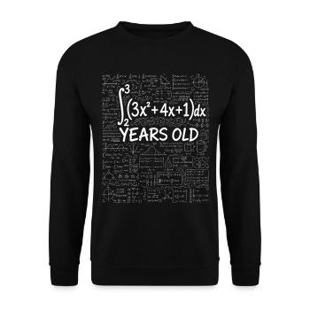 30. Geburtstag Analysis Integral Mathematik-Nerd Lustig - Unisex Pullover - Schwarz - Vorne - Alina (178cm) & Michal (187cm)