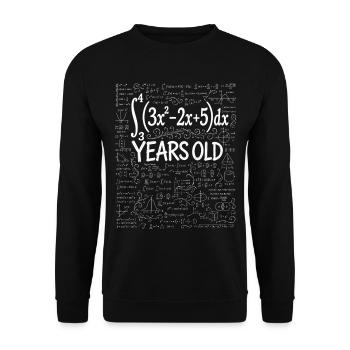 35th Birthday Calculus Integral Math Geek Funny - Unisex Sweatshirt - black - Front - Alina (178cm) & Michal (187cm)