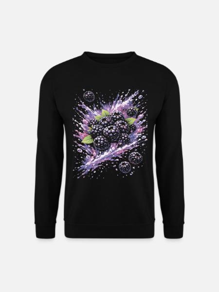 Brombeeren Wildfrucht Schwarze Spritzkunst - Unisex Pullover - Schwarz