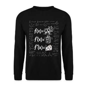 Cowculus-abgeleitete Kalkül - Unisex Pullover - Schwarz - Vorne - Alina (178cm) & Michal (187cm)