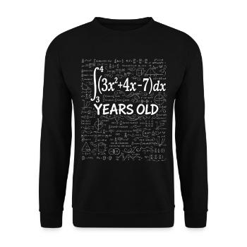 44. Geburtstag Mathematik-Nerd 44. Geburtstag Lustig - Unisex Pullover - Schwarz - Vorne - Alina (178cm) & Michal (187cm)