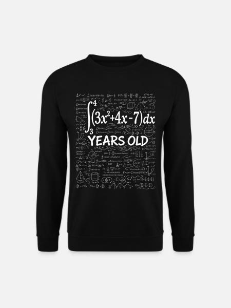 44. Geburtstag Mathematik-Nerd 44. Geburtstag Lustig - Unisex Pullover - Schwarz
