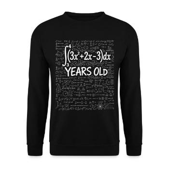 41. Geburtstag Analysis Mathe-Nerd Lustig - Unisex Pullover - Schwarz - Vorne - Alina (178cm) & Michal (187cm)
