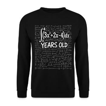 40. Geburtstag Analysis Integral Mathematik-Nerd Lustig - Unisex Pullover - Schwarz - Vorne - Alina (178cm) & Michal (187cm)