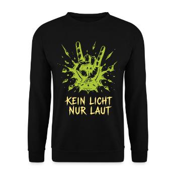 Kein Licht Nur Laut Rock-Graphic - Unisex Pullover - Schwarz - Vorne - Alina (178cm) & Michal (187cm)