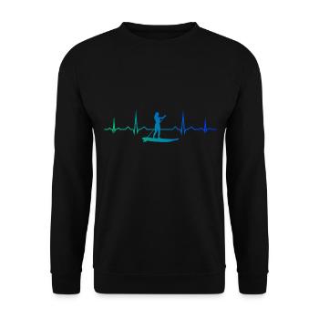 Sup Standup Paddling Stand up Paddling Board - Unisex Sweatshirt - black - Front - Alina (178cm) & Michal (187cm)