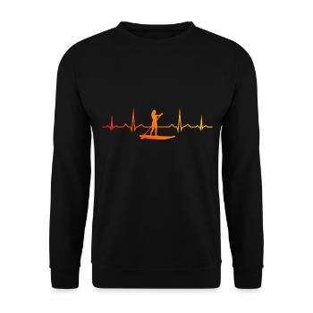Standup Paddleboard Women Sup Men's Standup Paddle - Unisex Sweatshirt - black - Front - Alina (178cm) & Michal (187cm)