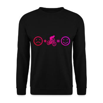 Mountainbiker Vtt Femmes Cycliste - Sweat-shirt Unisexe - noir - Devant - Alina (178cm) & Michal (187cm)