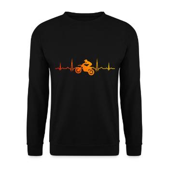 Motocross Freestyle Motocross Dirt Bike Dirt Biker - Sweat-shirt Unisexe - noir - Devant - Alina (178cm) & Michal (187cm)