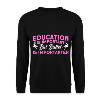 Ballet Dance Ballerina Ballet Dancer Gift - Unisex Sweatshirt - black - Front - Alina (178cm) & Michal (187cm)