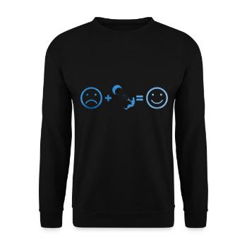Kitesurfing Men Kitesurfing Kitesurfing Kitesurfing Kitesurfing Kitesurfing Kitesurfing Kitesurf - Unisex Sweatshirt - black - Front - Alina (178cm) & Michal (187cm)