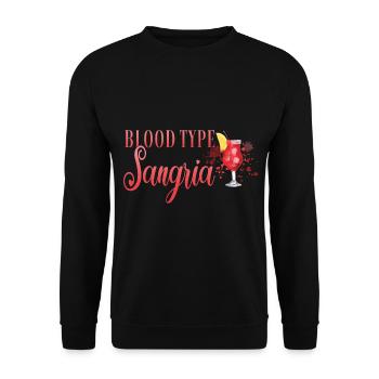 Cocktail Bartender Blood Type Sangria - Unisex Sweatshirt - black - Front - Alina (178cm) & Michal (187cm)