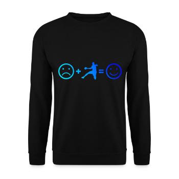 Handballspieler Handball Damen Handballspielen - Unisex Pullover - Schwarz - Vorne - Alina (178cm) & Michal (187cm)