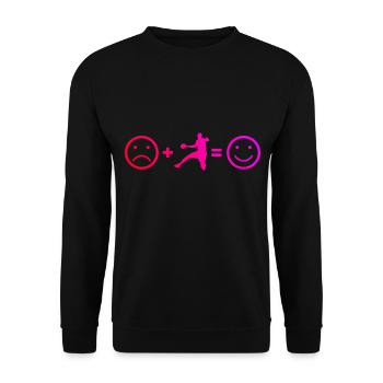 Handball Men Handball Handball Players - Unisex Sweatshirt - black - Front - Alina (178cm) & Michal (187cm)