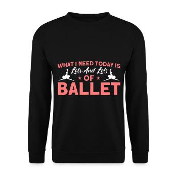 Ballerina Ballet Dancer Ballet Girls - Unisex Sweatshirt - black - Front - Alina (178cm) & Michal (187cm)