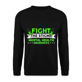 Depression prevention awareness of psychological G - Unisex Sweatshirt - black - Front - Alina (178cm) & Michal (187cm)